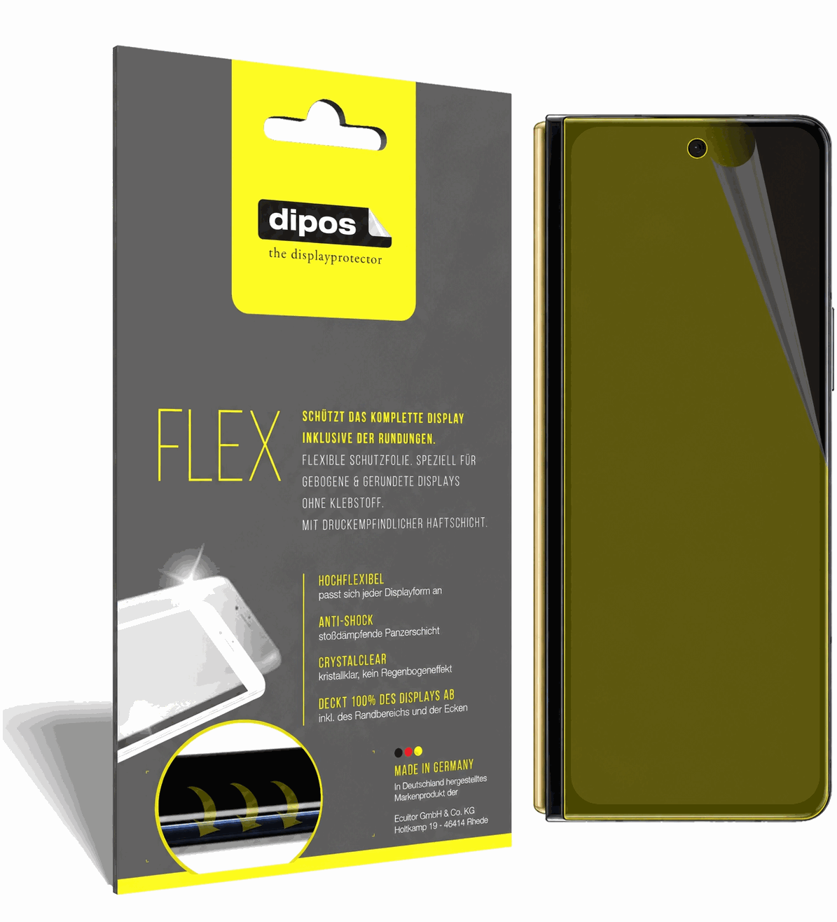2x 3D Full Cover Schutzfolie für Samsung Galaxy W22