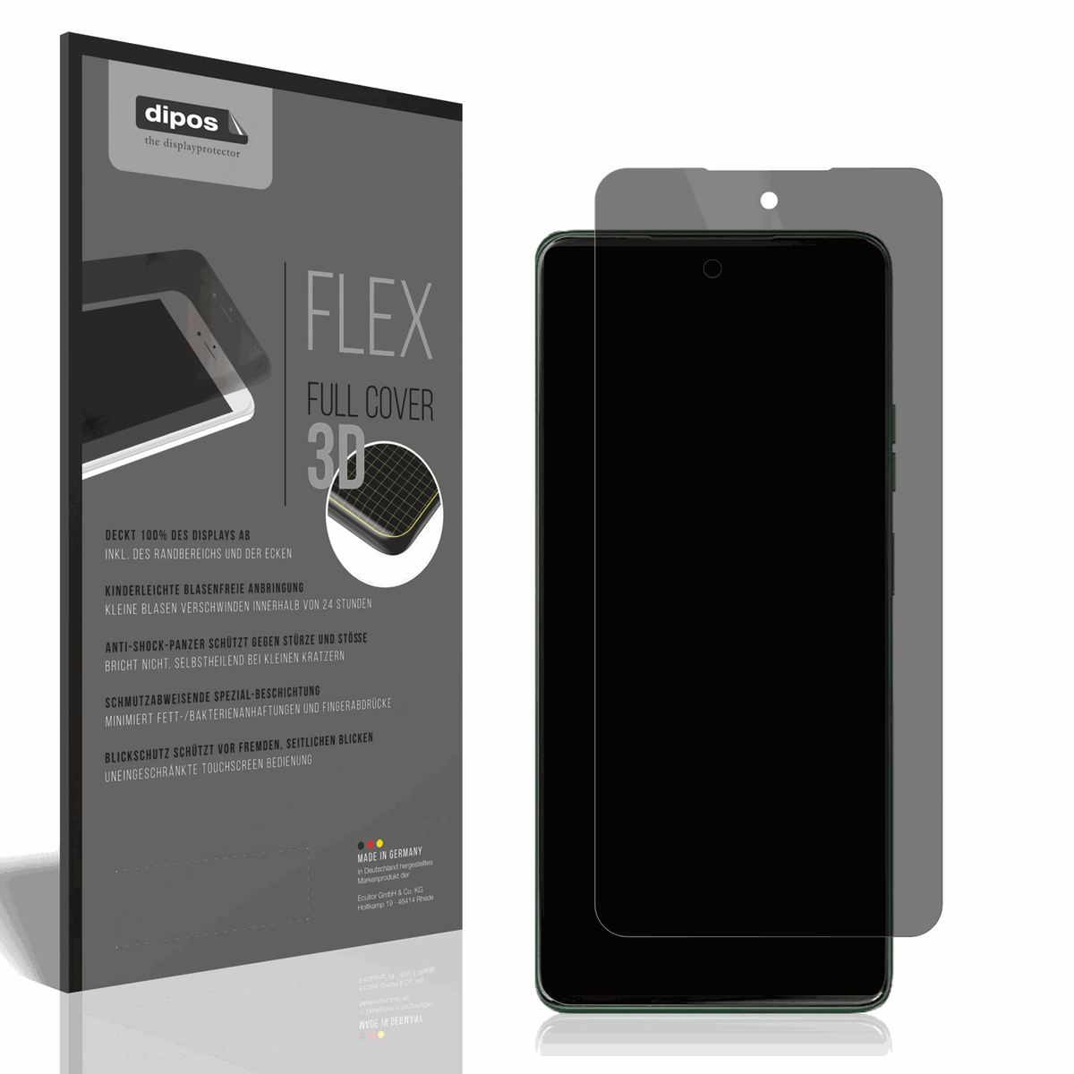 Full Cover Privacy Blickschutzfolie für Motorola Moto G 2025