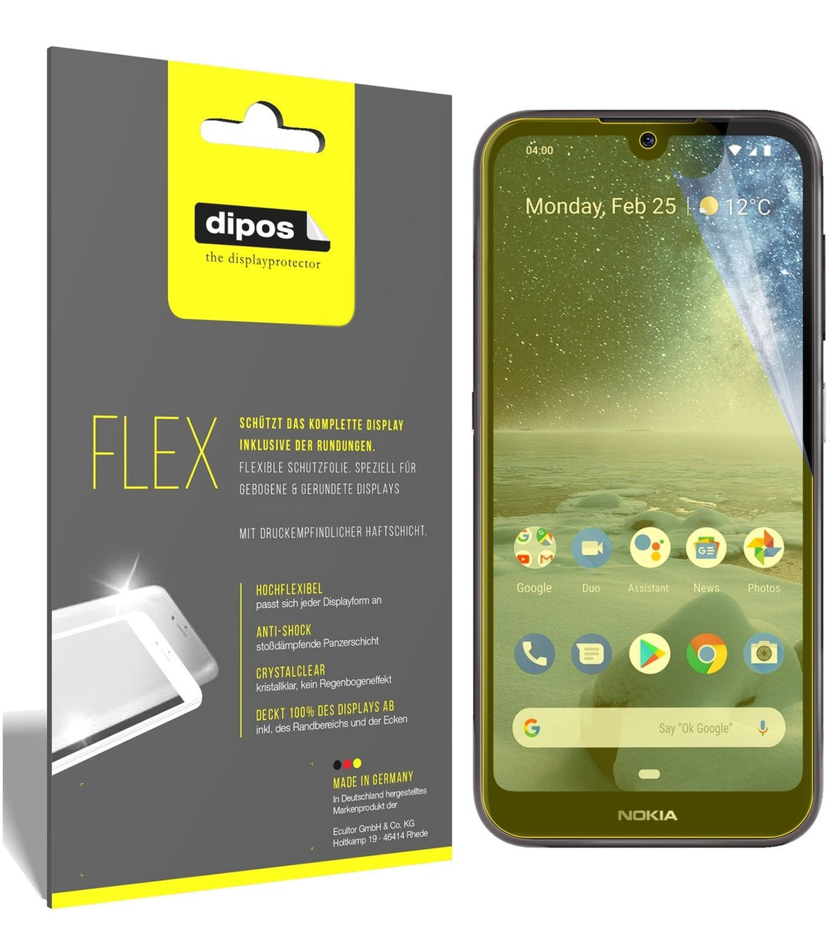 2x 3D Full Cover Schutzfolie für Nokia 46057