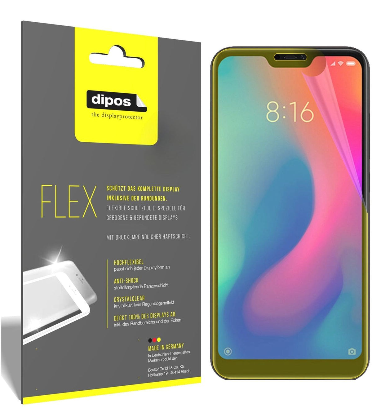 2x 3D Full Cover Schutzfolie für Xiaomi Redmi 6 Pro