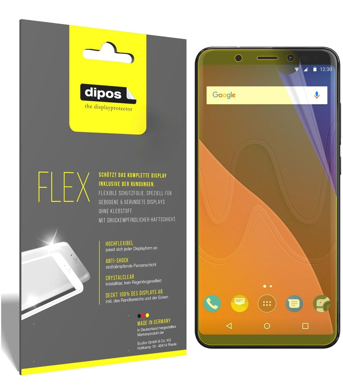 3x 3D Full Cover Schutzfolie für Wiko View