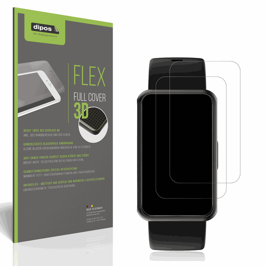 2x Full Cover Schutzfolie matt für Asmoda Fitnesstracker 1,47 Zoll