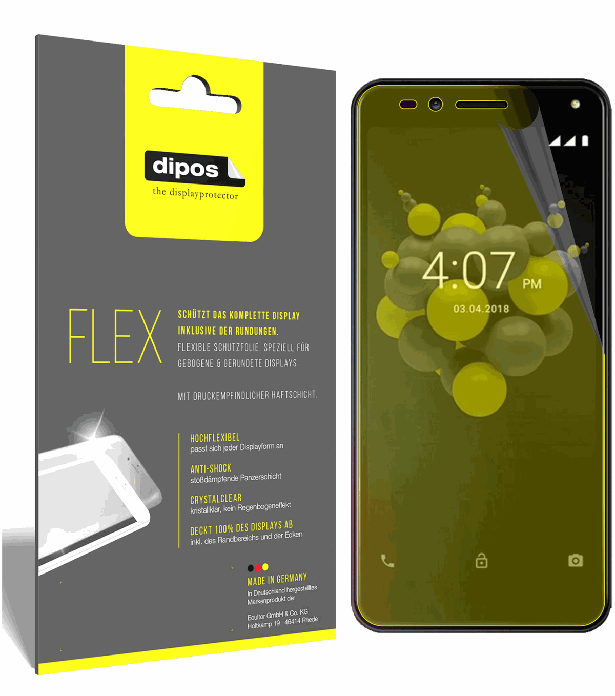 3x 3D Full Cover Schutzfolie für Allview A9 Plus
