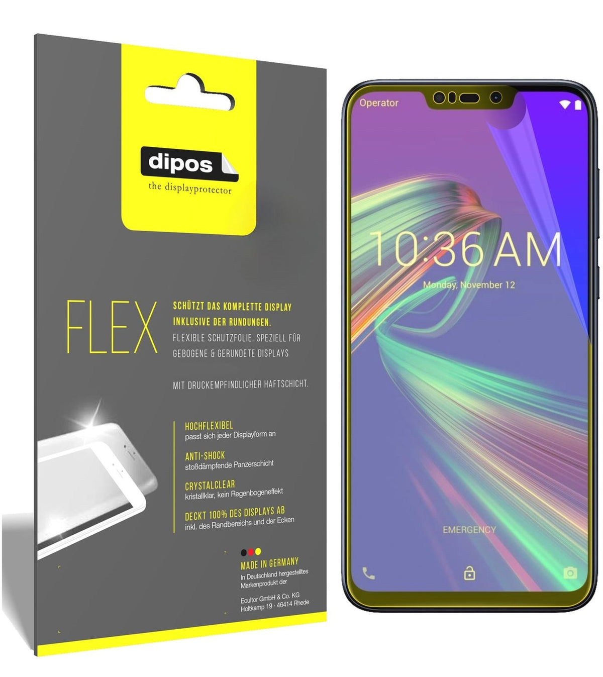 1x 3D Full Cover Schutzfolie für Asus ZenFone Max (M2)