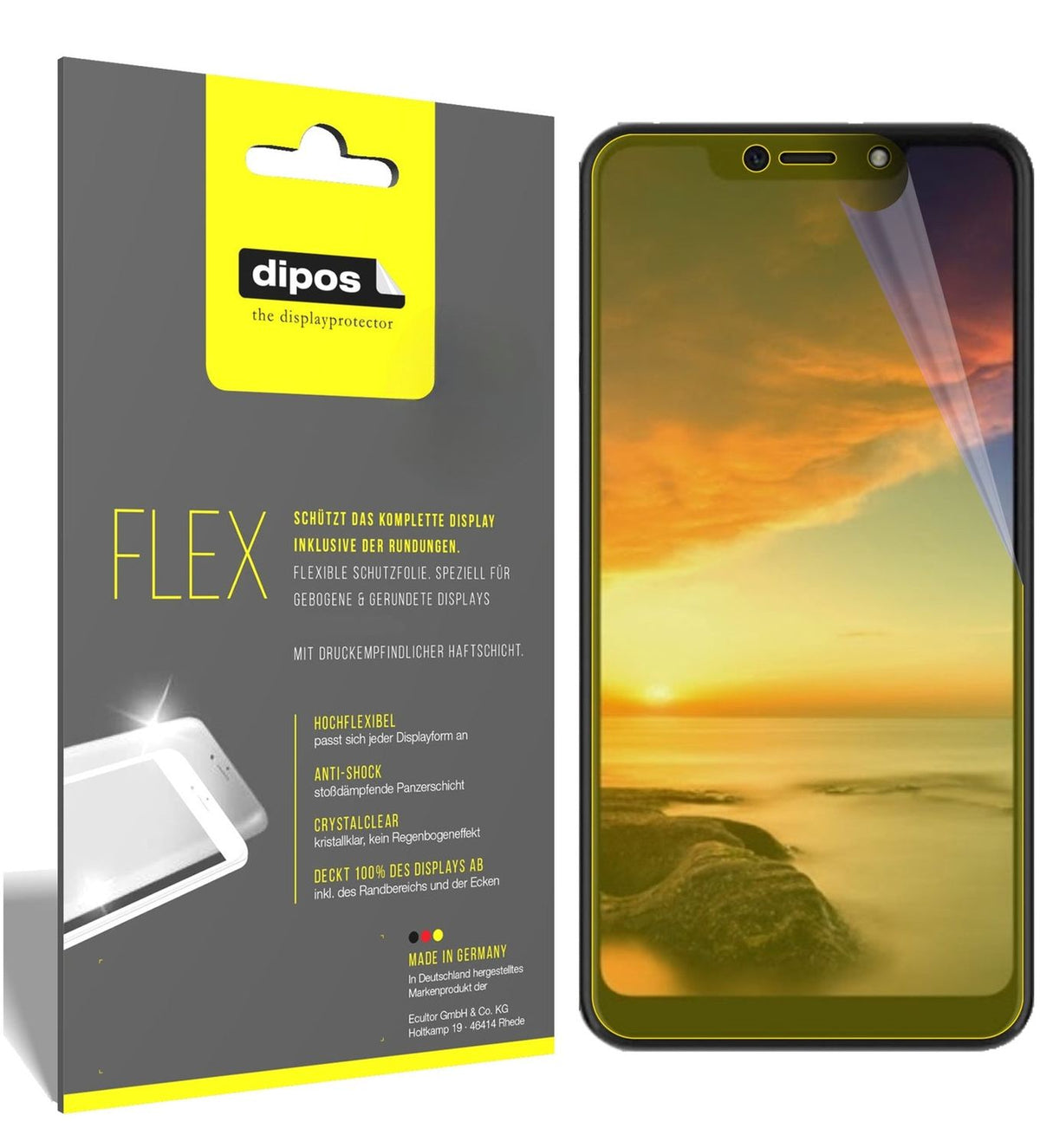 2x 3D Full Cover Schutzfolie für Hisense H18