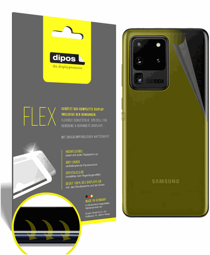 2x 3D Full Cover Schutzfolie für Samsung Galaxy S20 Ultra 5G Rückseite