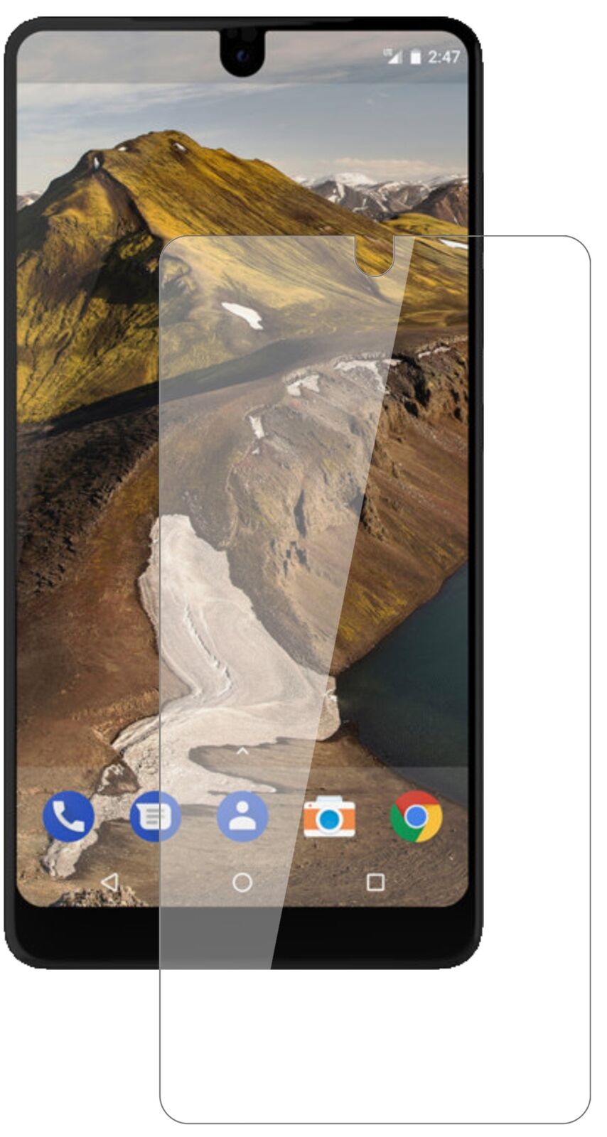 1x 9H Schutzfolie für Essential Phone Panzerfolie