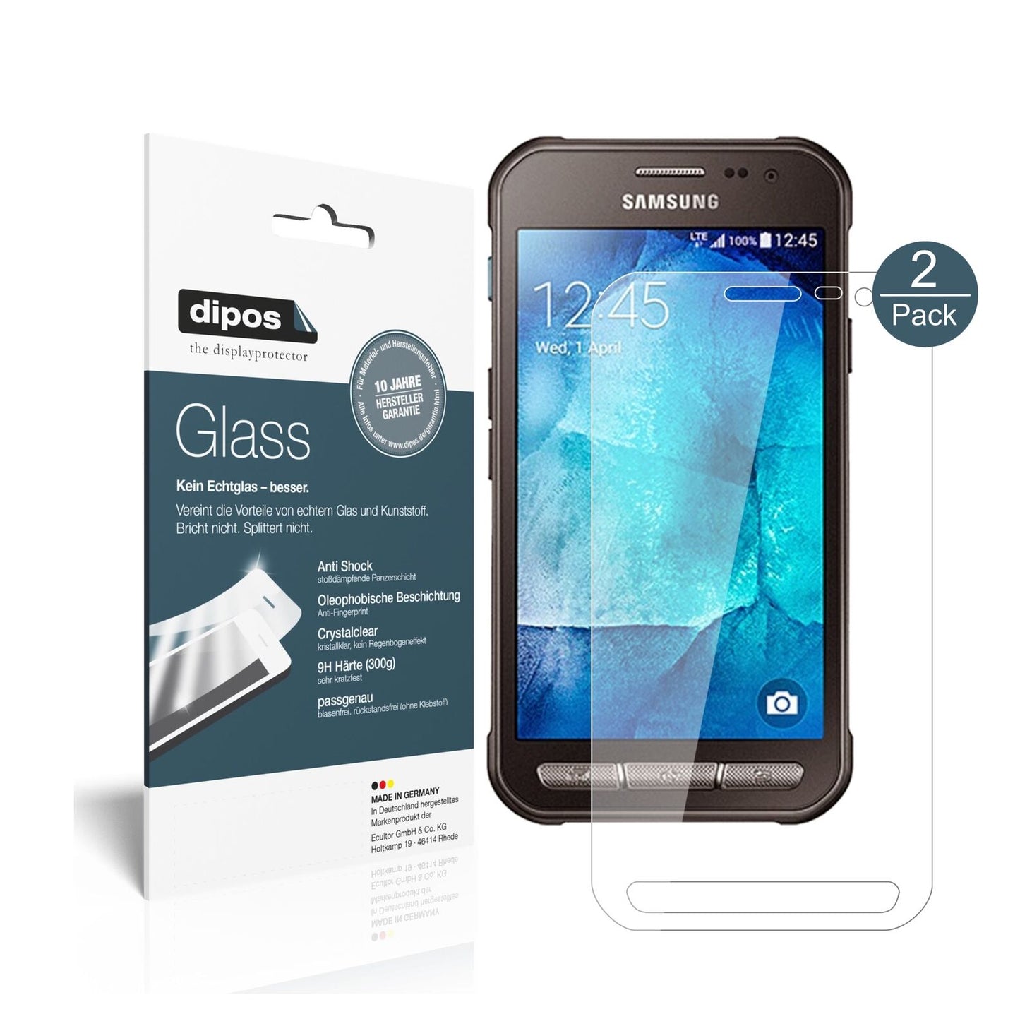 1x 9H Schutzfolie für Samsung Galaxy Xcover 3 Panzerfolie