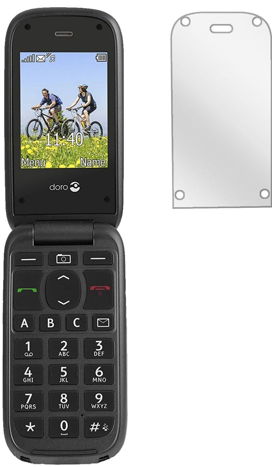 Klare Displayschutzfolie von dipos passend für Doro PhoneEasy 613, präziser Zuschnitt und blasenfrei montiert