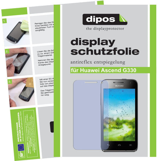 2x Schutzfolie matt für Ascend G330 Huawei Display-Schutzfolie