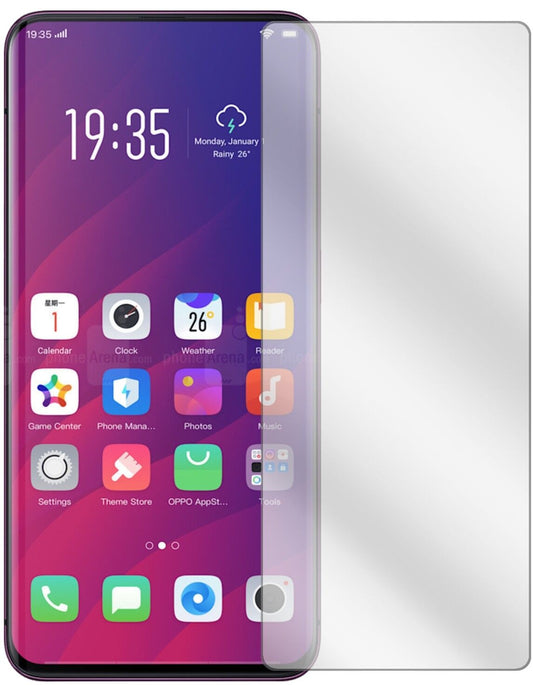 Klare Displayschutzfolie von dipos passend für Oppo Find X, präziser Zuschnitt und blasenfrei montiert