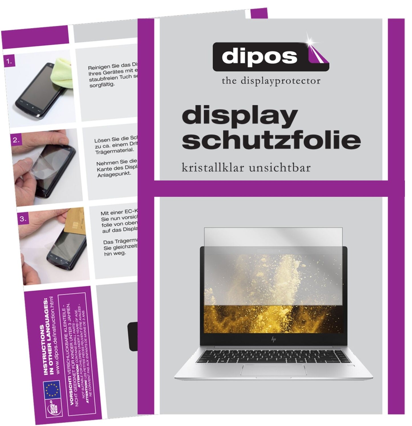 1x Schutzfolie klar für HP EliteBook 1040 G4 Display-Schutzfolie