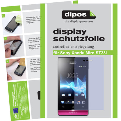 2x Schutzfolie matt für Xperia Miro ST23i Sony Display-Schutzfolie