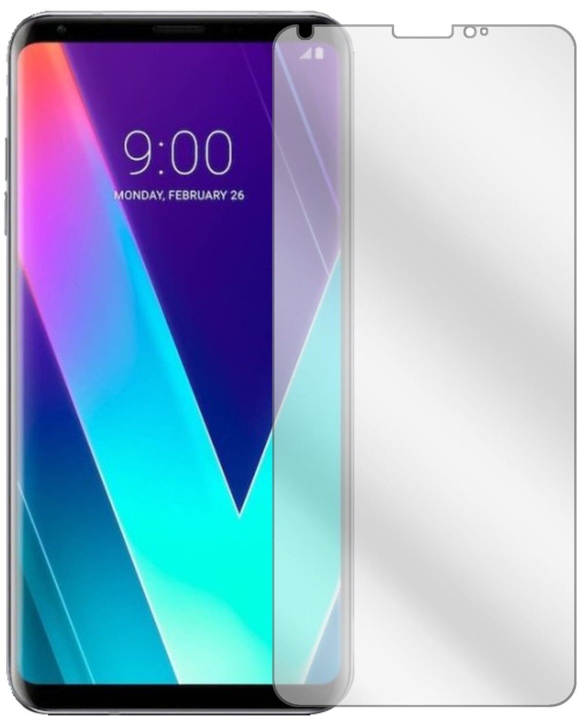 Klare Displayschutzfolie von dipos passend für LG V30S ThinQ, präziser Zuschnitt und blasenfrei montiert