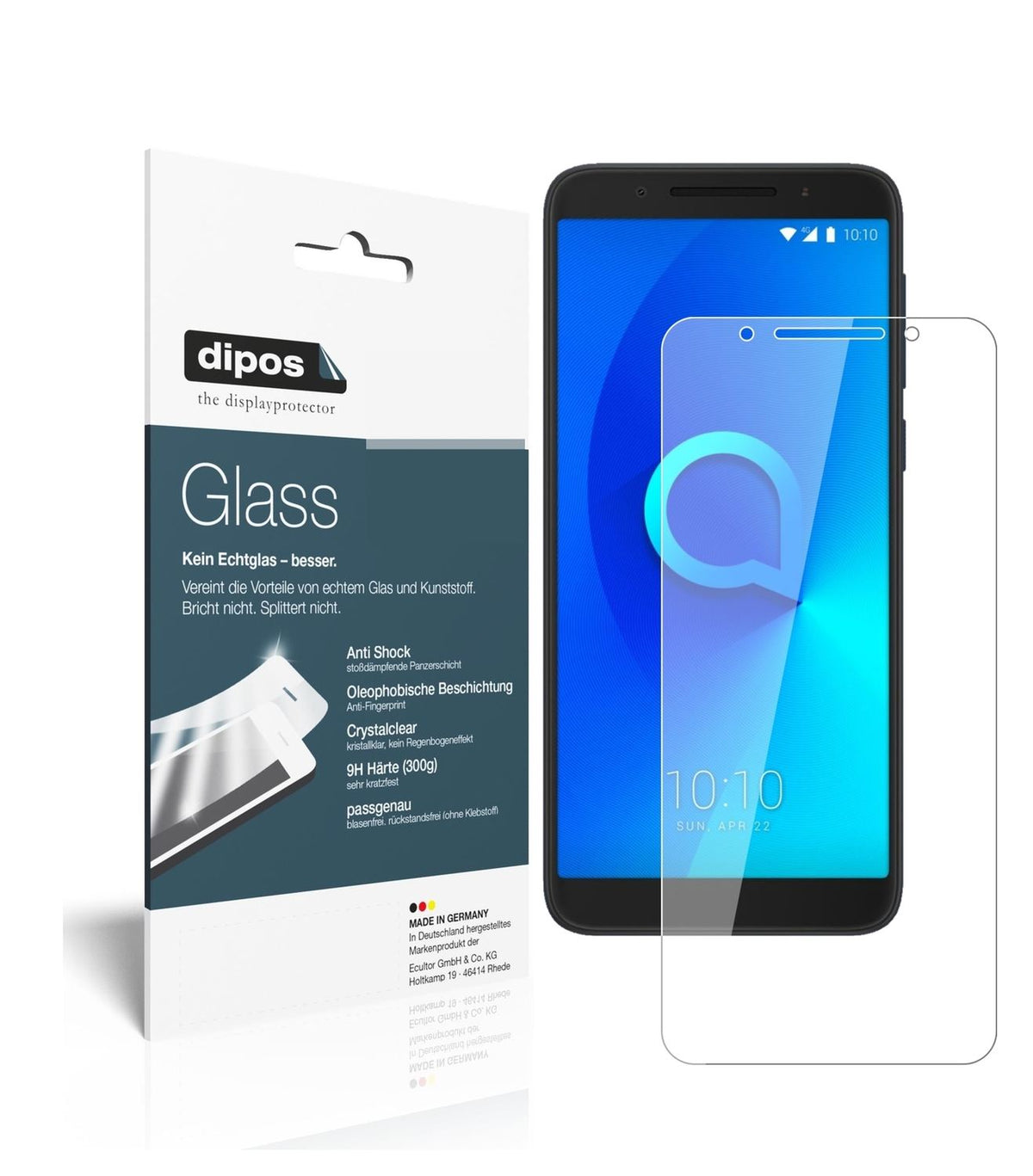 1x 9H Schutzfolie für Alcatel 3V Panzerfolie