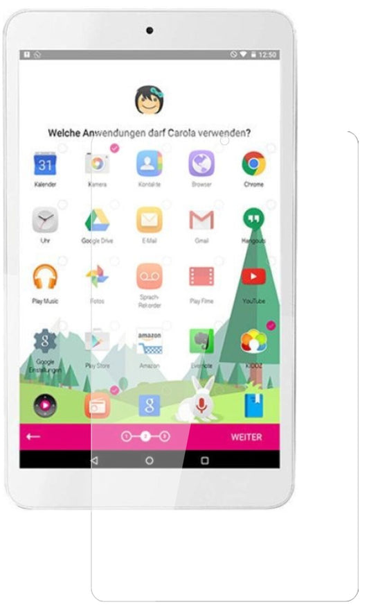 1x 9H Schutzfolie für Telekom Tablet Puls Panzerfolie