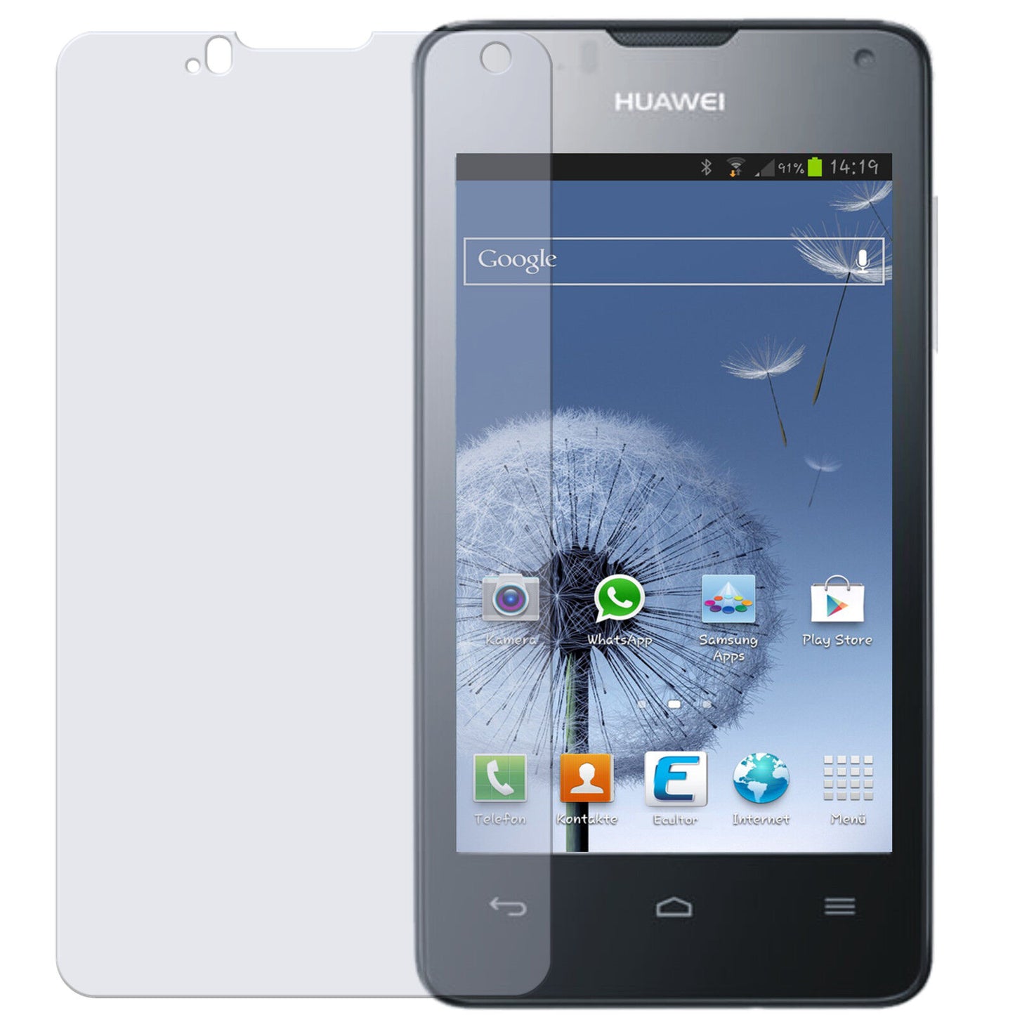 2x Schutzfolie matt für Ascend Y300 Huawei Display-Schutzfolie