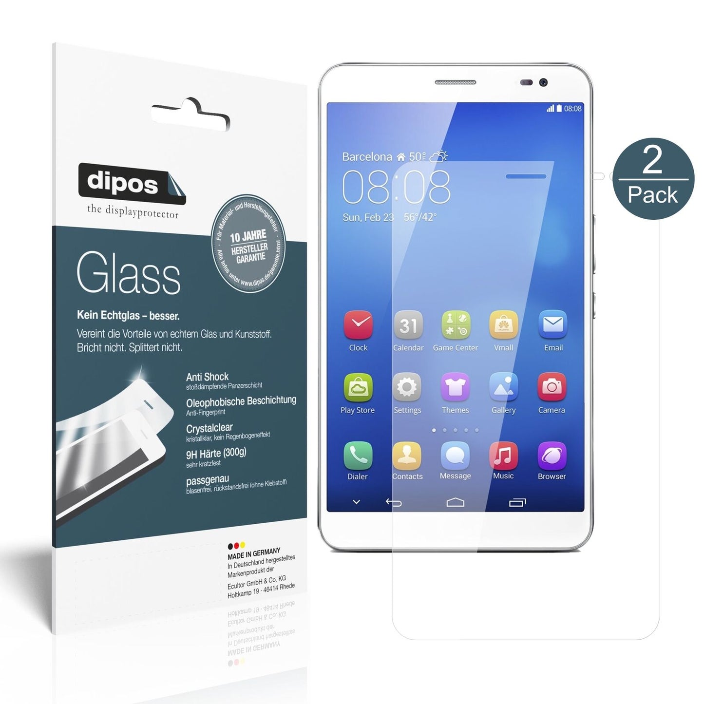 1x 9H Schutzfolie für Huawei MediaPad X1 / X2 7.0 Panzerfolie