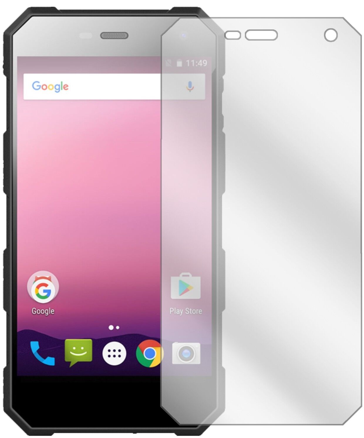 Klare Displayschutzfolie von dipos passend für Nomu S10 Pro, präziser Zuschnitt und blasenfrei montiert