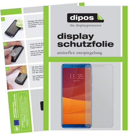 LenovoK5 Play mit aufgebrachter dipos Displayschutzfolie, die lästige Fingerabdrücke minimiert