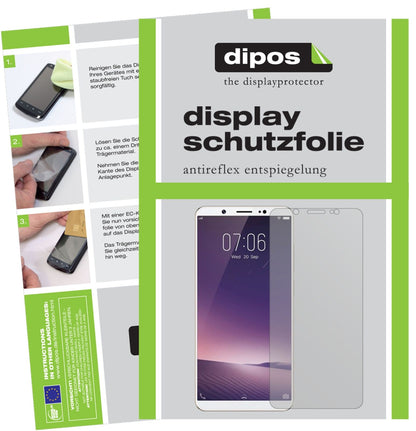 VivoZ10 mit aufgebrachter dipos Displayschutzfolie, die lästige Fingerabdrücke minimiert