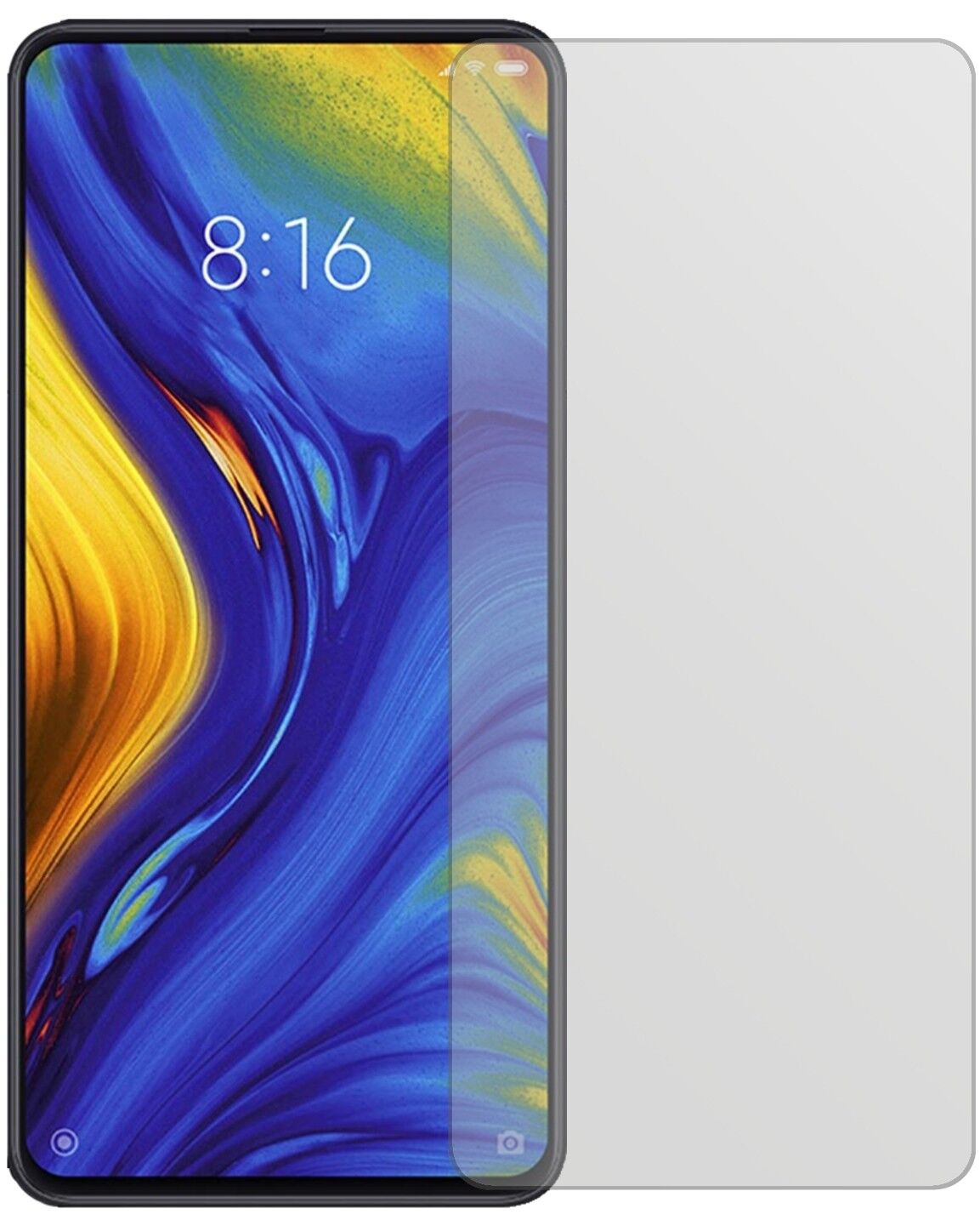 Matte Displayschutzfolie von dipos passend für Xiaomi Mi Mix 3, präziser Zuschnitt und blasenfrei montiert