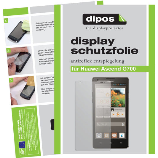 2x Schutzfolie matt für Ascend G700 Huawei Display-Schutzfolie