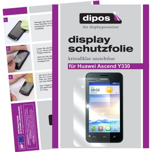 2x Schutzfolie klar für Ascend Y330 Huawei Display-Schutzfolie