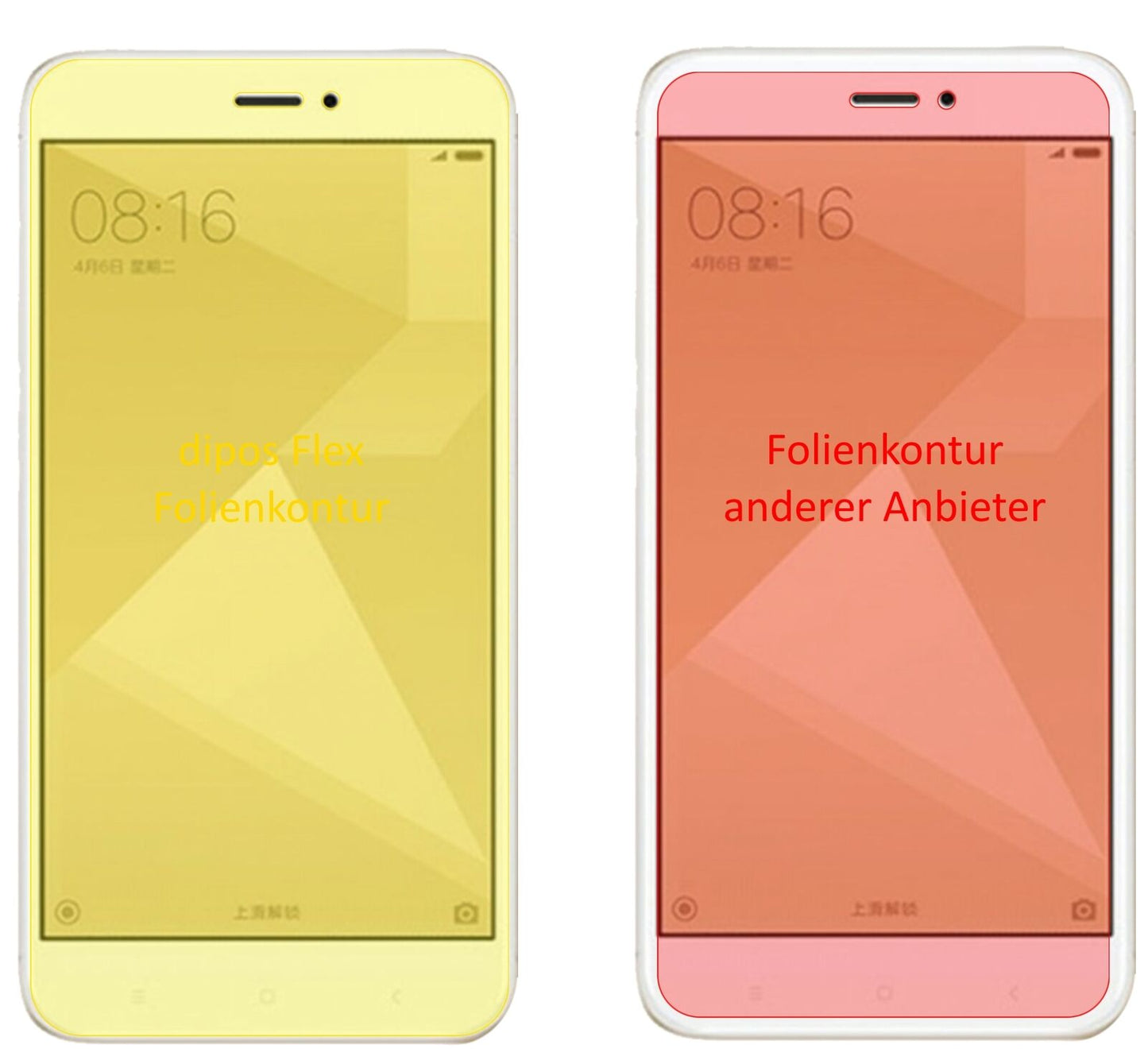 3x 3D Full Cover Schutzfolie für Xiaomi Redmi 4X