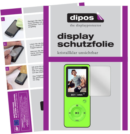 5x Schutzfolie klar für Bertronic BC09 Royal MP3-Player Display-Schutzfolie