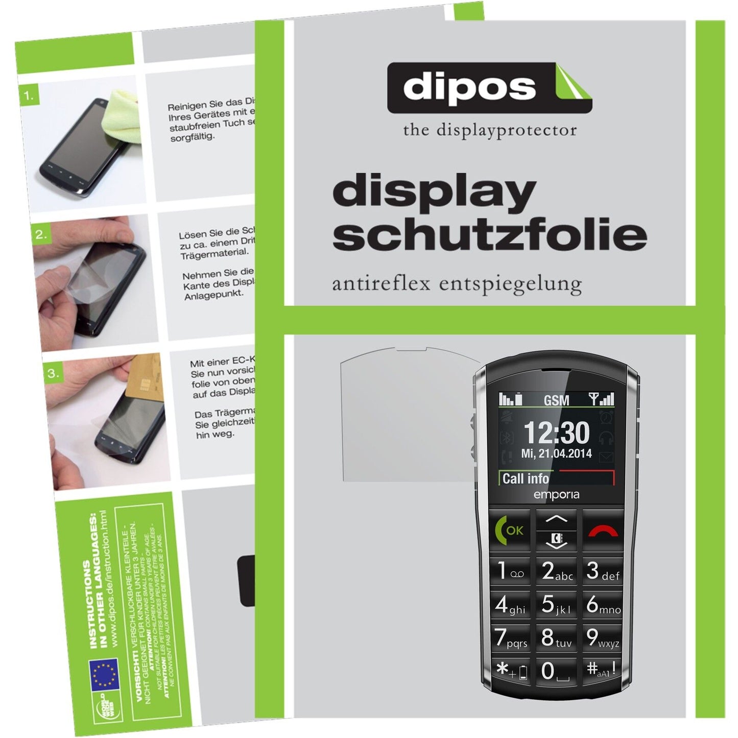 2x Schutzfolie matt für Pure Emporia Display-Schutzfolie