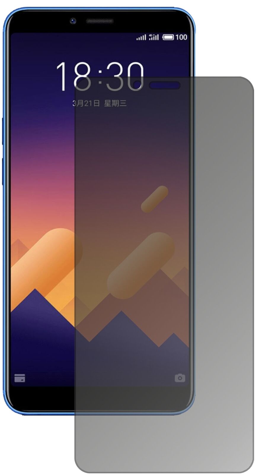 Blickschutzfolie für Meizu E3 matt Schutzfolie Privacy