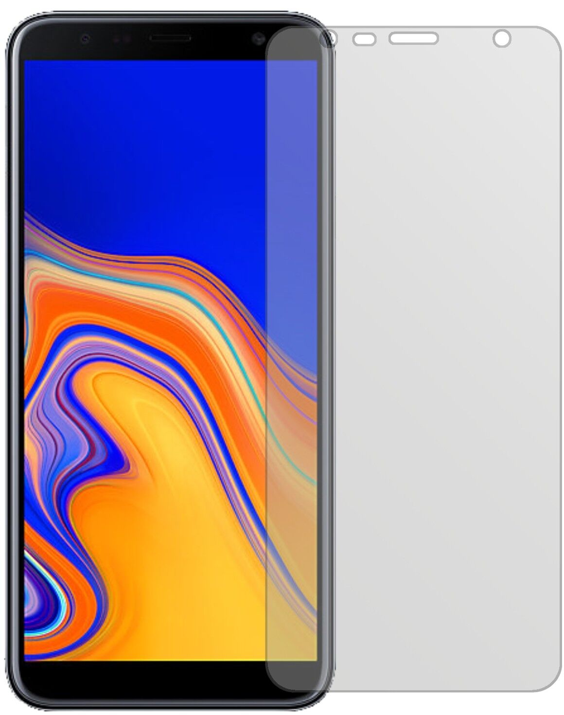 Matte Displayschutzfolie von dipos passend für Samsung Galaxy J6 Plus (2018), präziser Zuschnitt und blasenfrei montiert