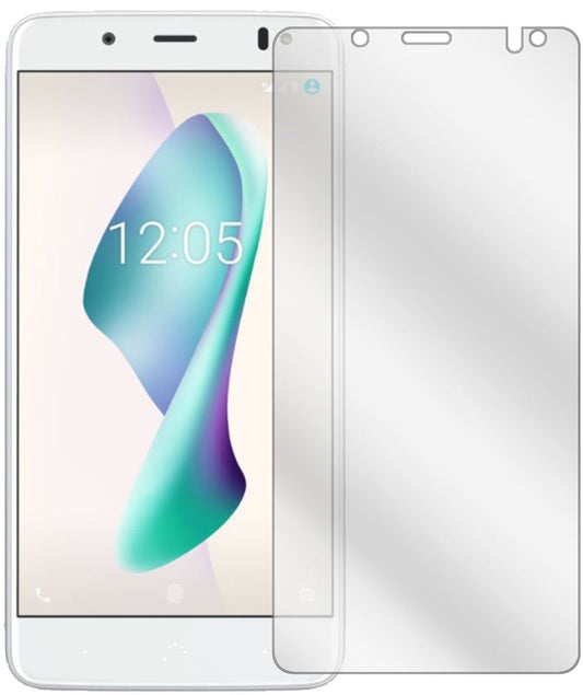 Klare Displayschutzfolie von dipos passend für BQ Aquaris VS Plus, präziser Zuschnitt und blasenfrei montiert