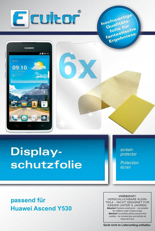 6x Schutzfolie klar für Ascend Y530 Huawei Display-Schutzfolie