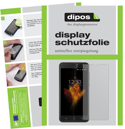 WieppoS6 Lite mit aufgebrachter dipos Displayschutzfolie, die lästige Fingerabdrücke minimiert