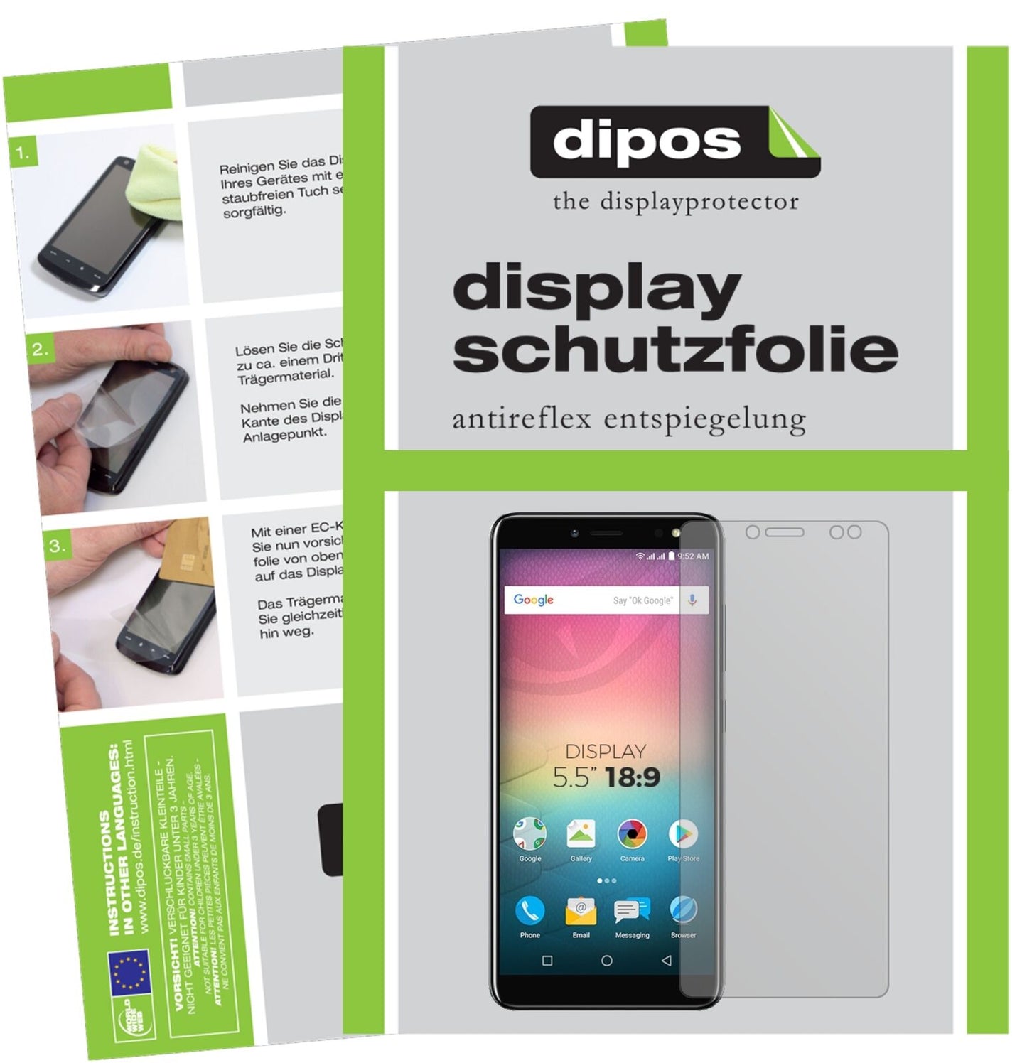 5x Schutzfolie matt für Allview V3 Viper Display-Schutzfolie