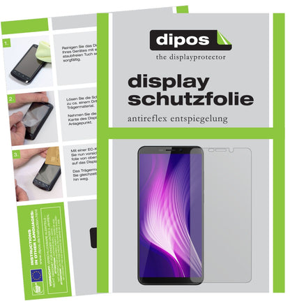 CubotNova (2018) mit aufgebrachter dipos Displayschutzfolie, die lästige Fingerabdrücke minimiert