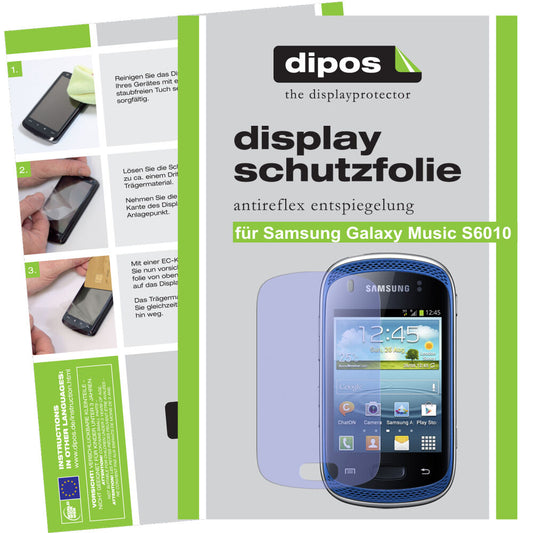2x Schutzfolie matt für Galaxy Music S6010 Samsung Display-Schutzfolie