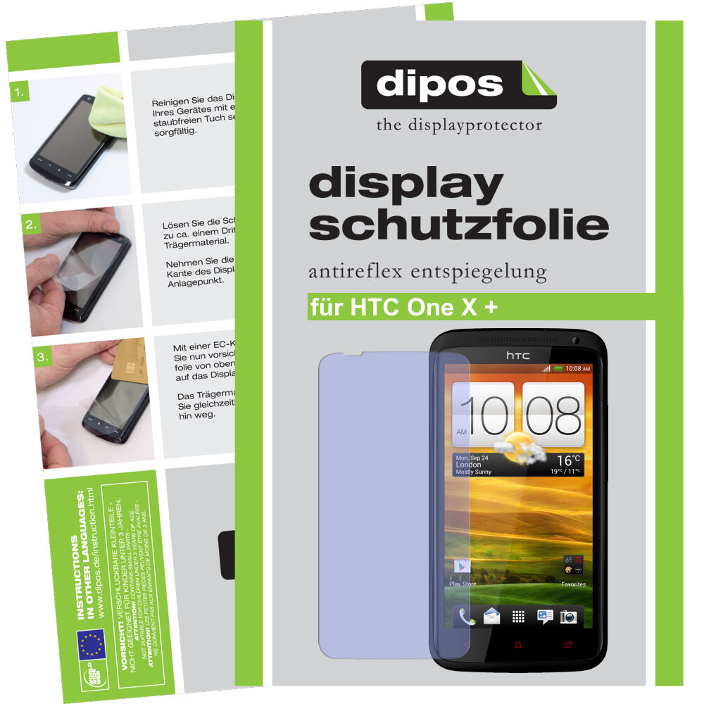 2x Schutzfolie matt für One X+ HTC Display-Schutzfolie