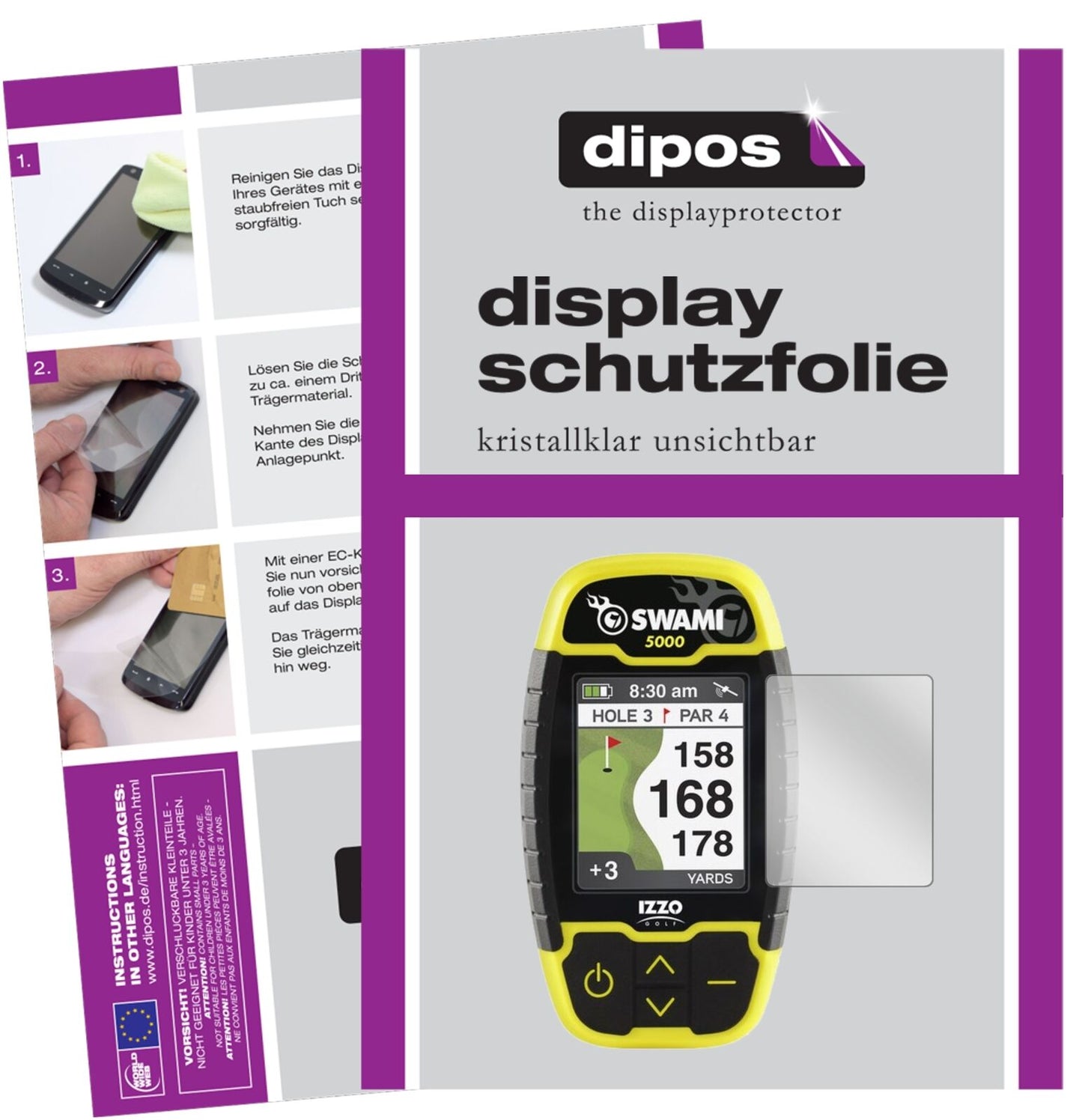 2x Schutzfolie klar für Izzo Swami 5000 Display-Schutzfolie