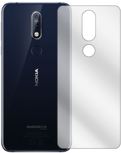 1x Schutzfolie klar für Nokia 7.1 Rückseite Display-Schutzfolie