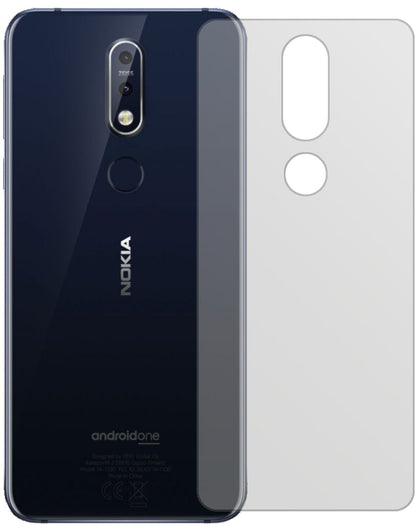 5x Schutzfolie matt für Nokia 7.1 Rückseite Display-Schutzfolie