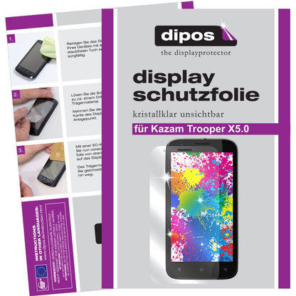 2x Schutzfolie klar für Trooper X5.0 Kazam Display-Schutzfolie