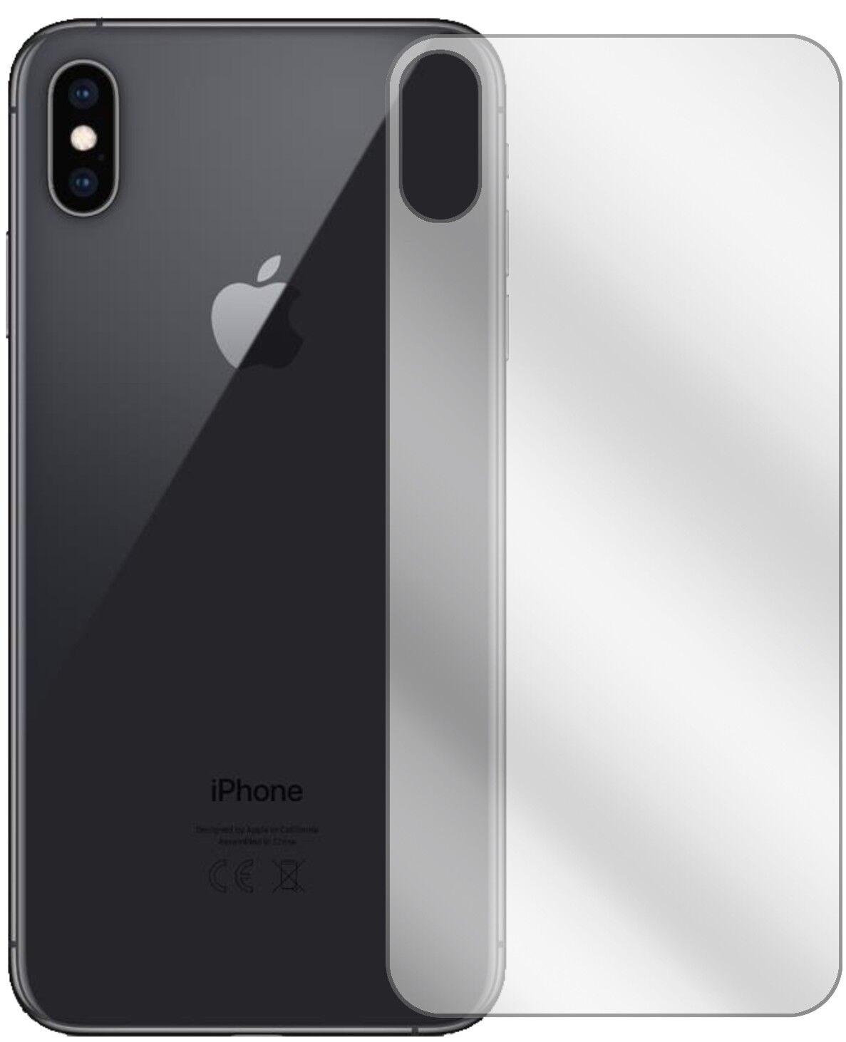 5x Schutzfolie klar für Apple iPhone XS Max Rückseite Display-Schutzfolie