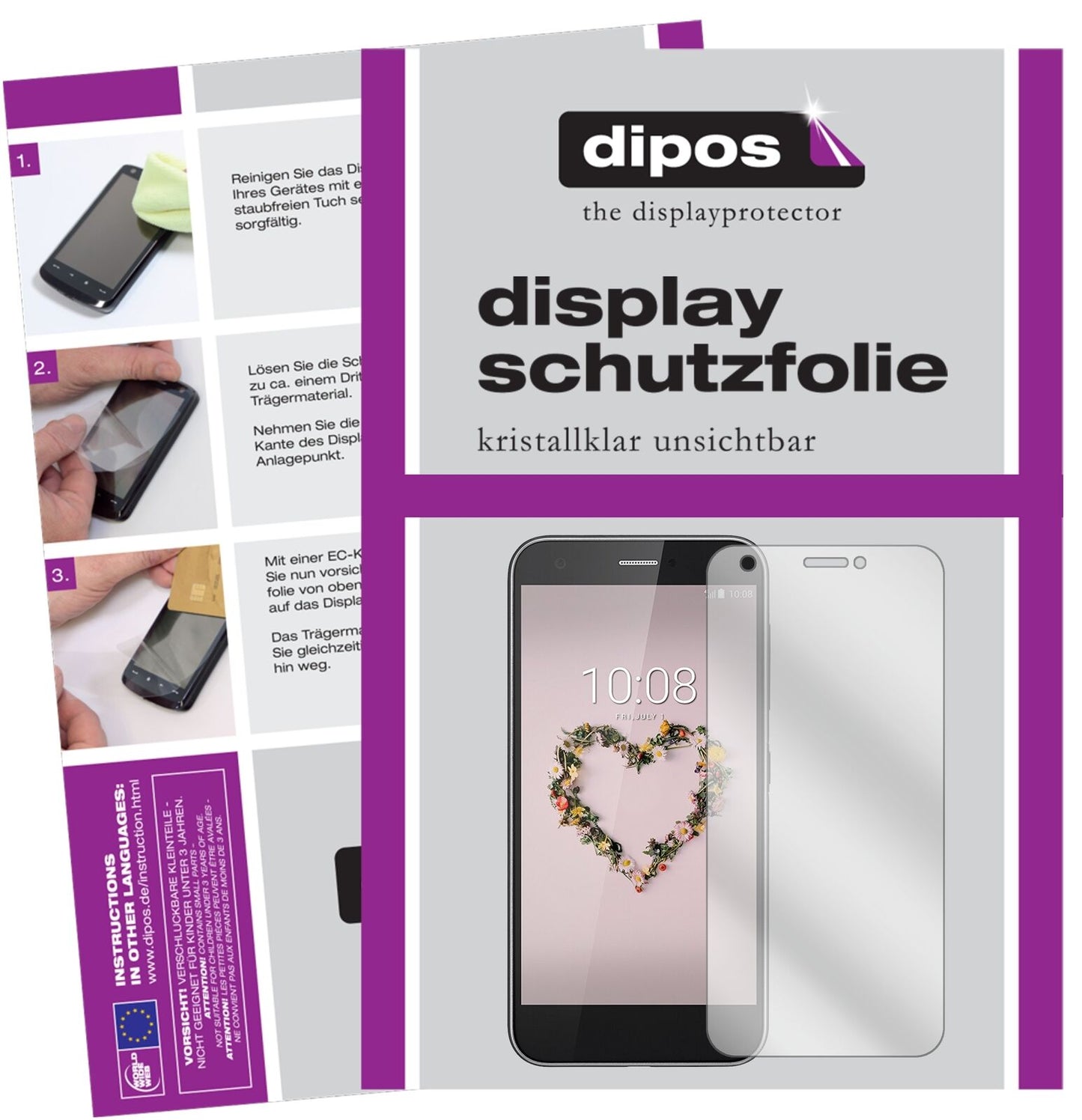 5x Schutzfolie klar für ZTE Blade A512 Display-Schutzfolie