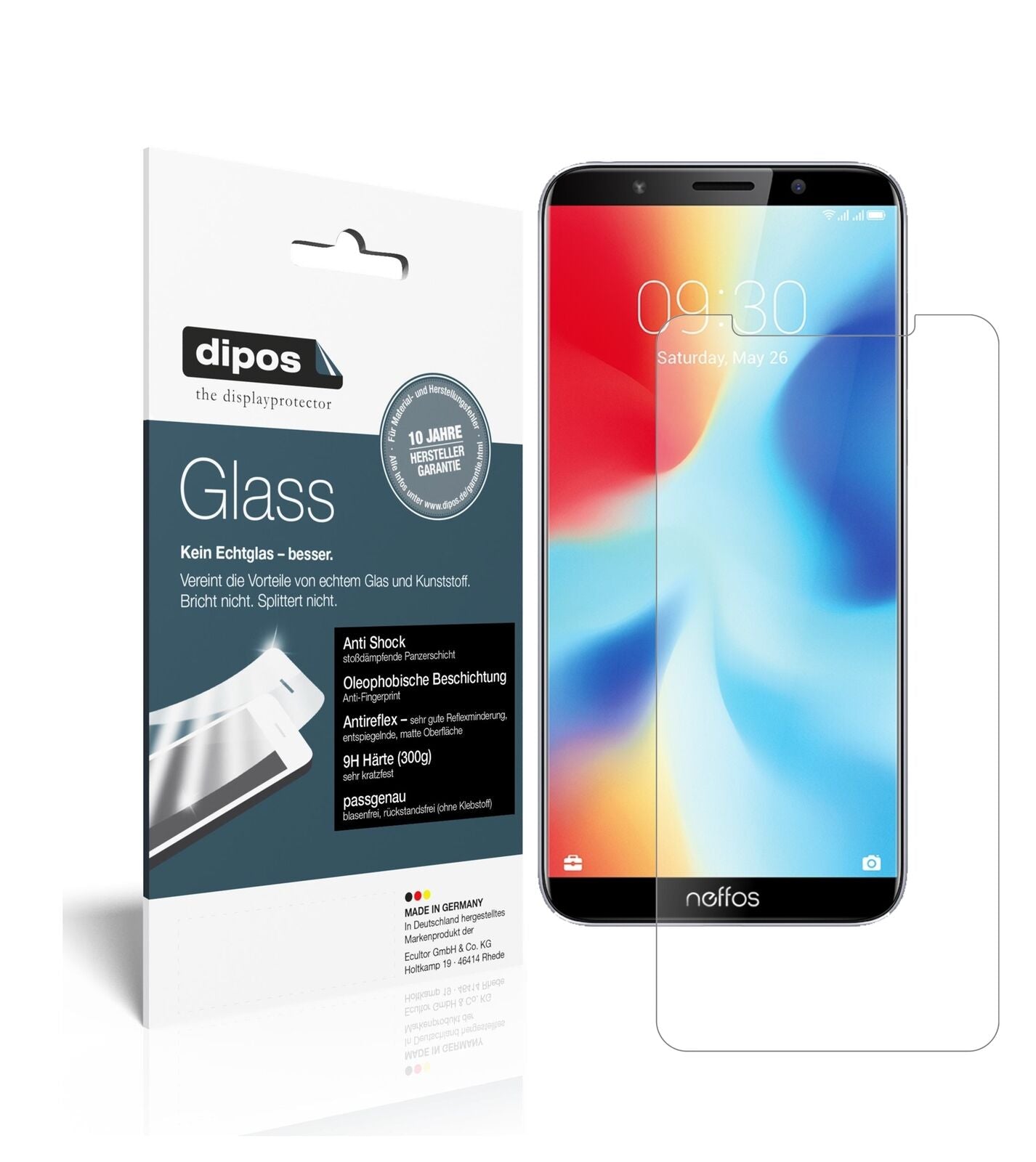 1x 9H Schutzfolie matt für TP-Link Neffos C9A Panzerfolie