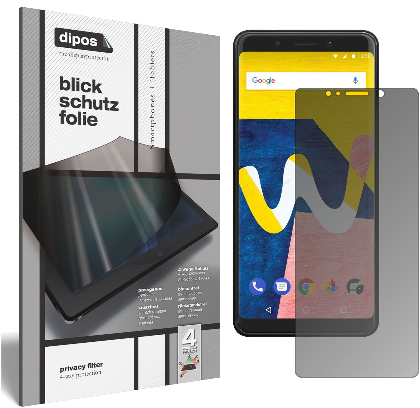 Blickschutzfolie für Wiko View Lite matt Schutzfolie Privacy