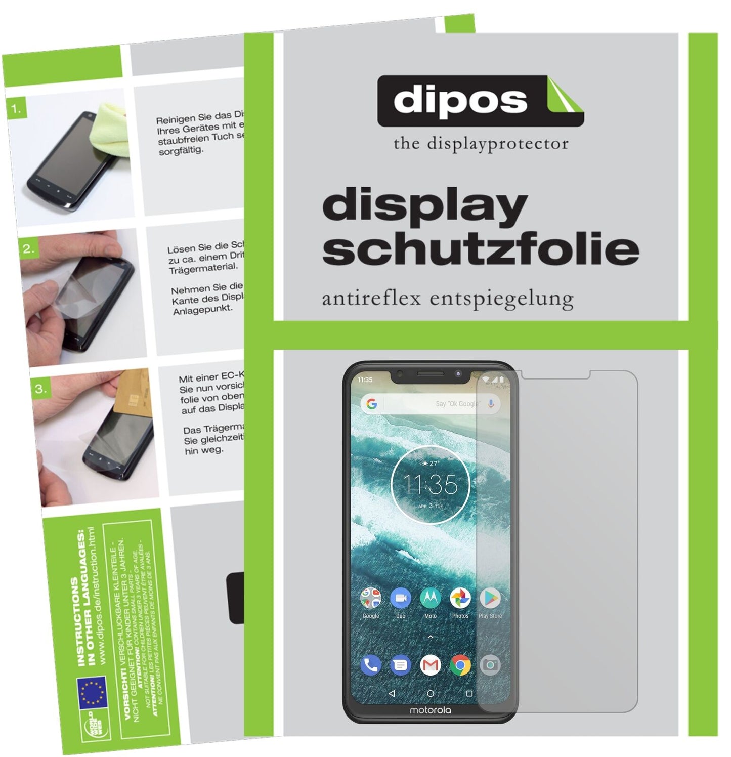 1x Schutzfolie matt für Motorola One Power Display-Schutzfolie