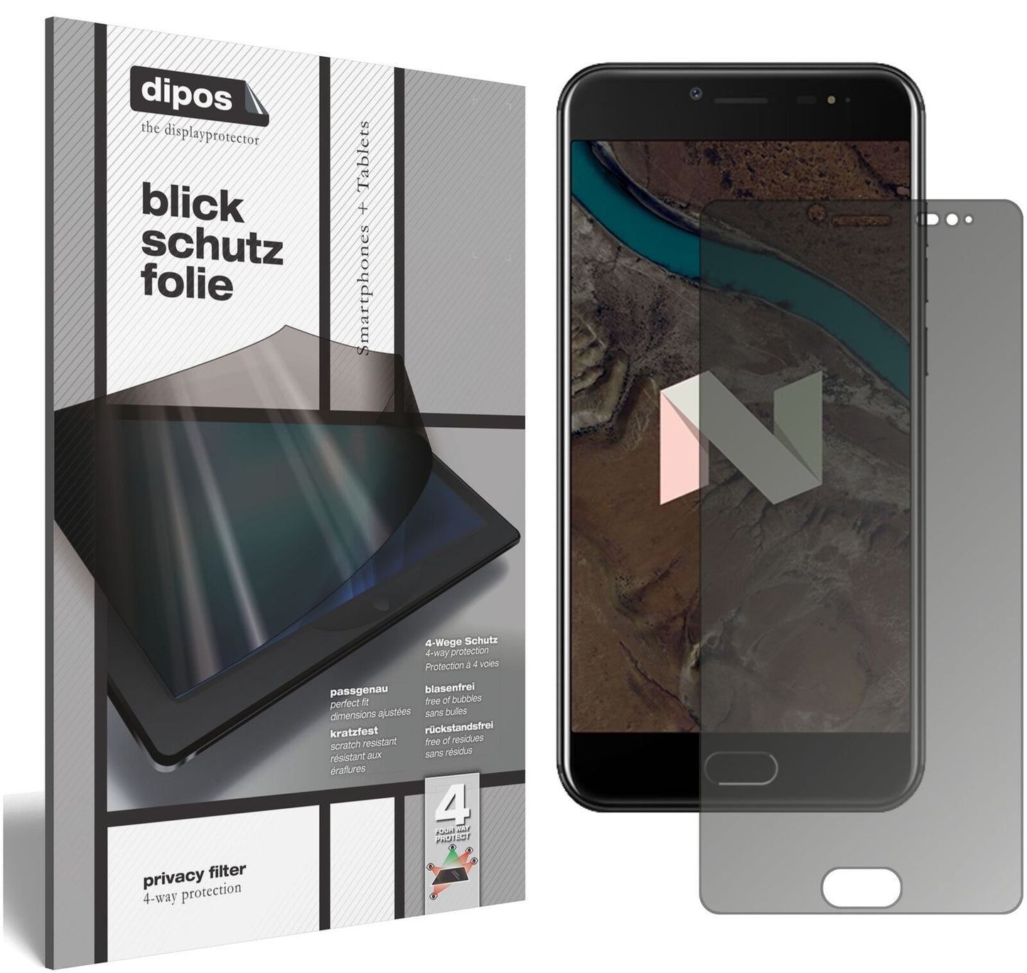 Blickschutzfolie für Ulefone T1 Premium matt Schutzfolie Privacy